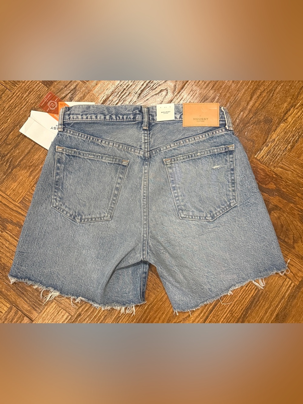 Moussy Vintage Jeans Graterford Denim Japan Button Fly  Long Shorts 26 NWT - Picture 5 of 5